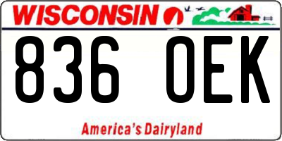 WI license plate 836OEK