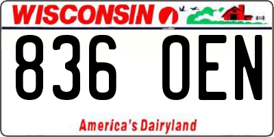 WI license plate 836OEN