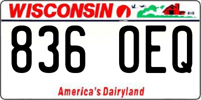 WI license plate 836OEQ