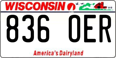 WI license plate 836OER
