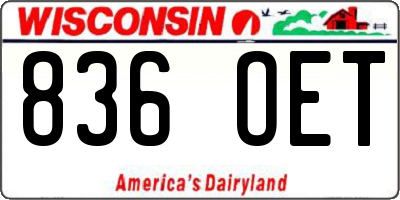 WI license plate 836OET