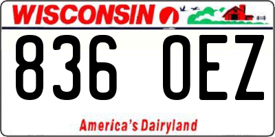 WI license plate 836OEZ