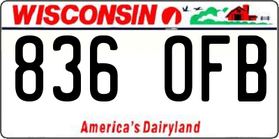 WI license plate 836OFB