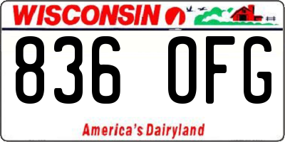 WI license plate 836OFG