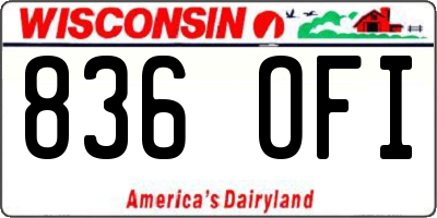 WI license plate 836OFI