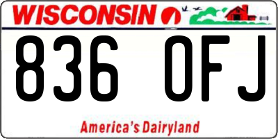 WI license plate 836OFJ