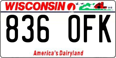 WI license plate 836OFK
