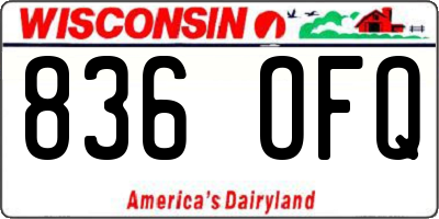 WI license plate 836OFQ