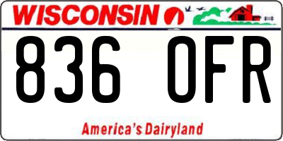 WI license plate 836OFR