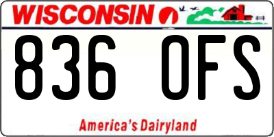 WI license plate 836OFS