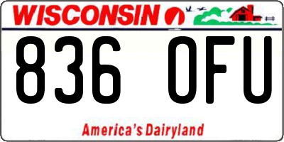 WI license plate 836OFU