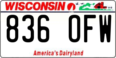 WI license plate 836OFW