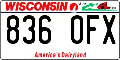 WI license plate 836OFX