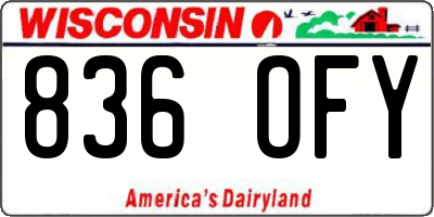 WI license plate 836OFY