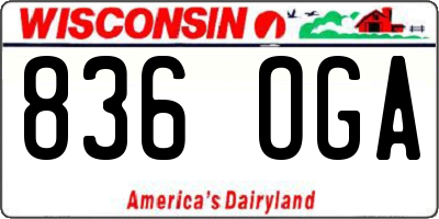 WI license plate 836OGA