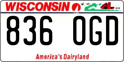WI license plate 836OGD
