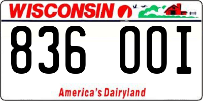 WI license plate 836OOI