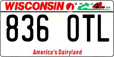 WI license plate 836OTL