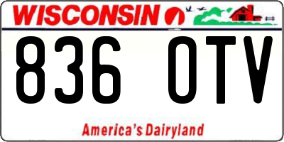 WI license plate 836OTV
