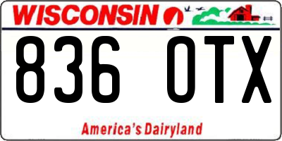 WI license plate 836OTX