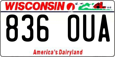 WI license plate 836OUA