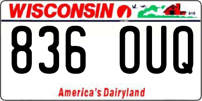 WI license plate 836OUQ