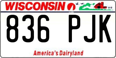 WI license plate 836PJK