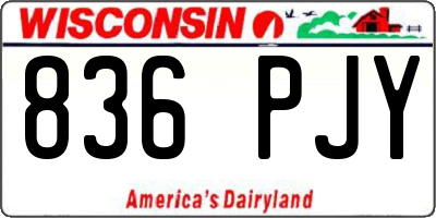 WI license plate 836PJY