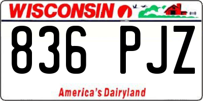 WI license plate 836PJZ