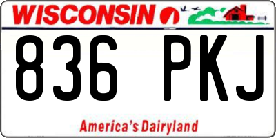 WI license plate 836PKJ