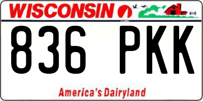 WI license plate 836PKK