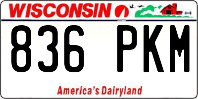 WI license plate 836PKM