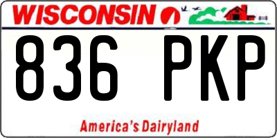 WI license plate 836PKP