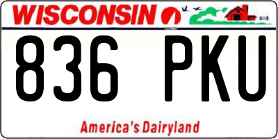 WI license plate 836PKU
