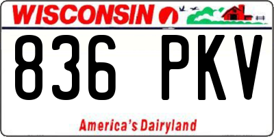 WI license plate 836PKV