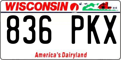 WI license plate 836PKX