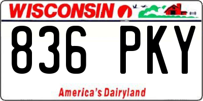 WI license plate 836PKY