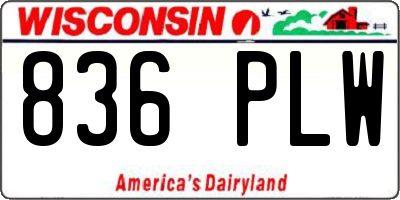WI license plate 836PLW
