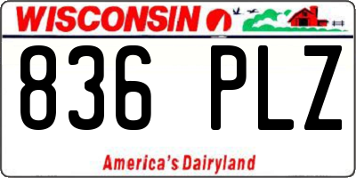 WI license plate 836PLZ