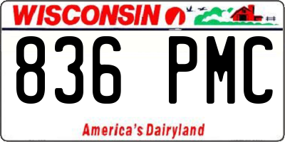 WI license plate 836PMC