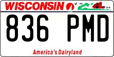 WI license plate 836PMD