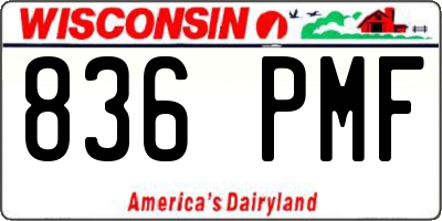 WI license plate 836PMF