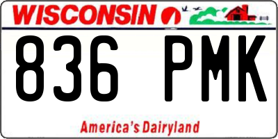 WI license plate 836PMK