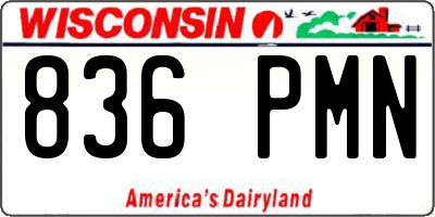 WI license plate 836PMN