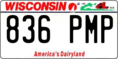 WI license plate 836PMP