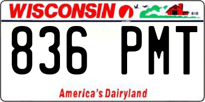 WI license plate 836PMT