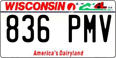 WI license plate 836PMV
