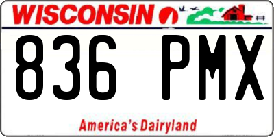 WI license plate 836PMX