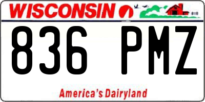 WI license plate 836PMZ