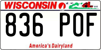 WI license plate 836POF